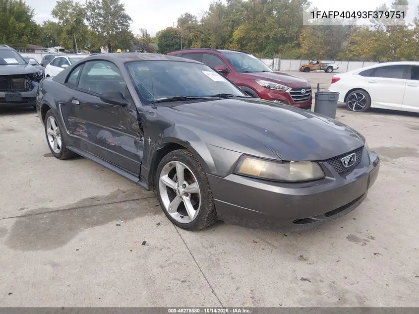 FORD MUSTANG 2003, VIN 1FAFP40493F379751
