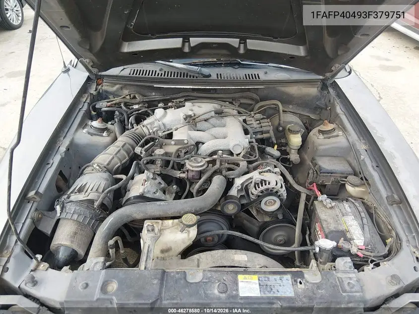 2003 FORD MUSTANG VIN 1FAFP40493F379751 — фото 10