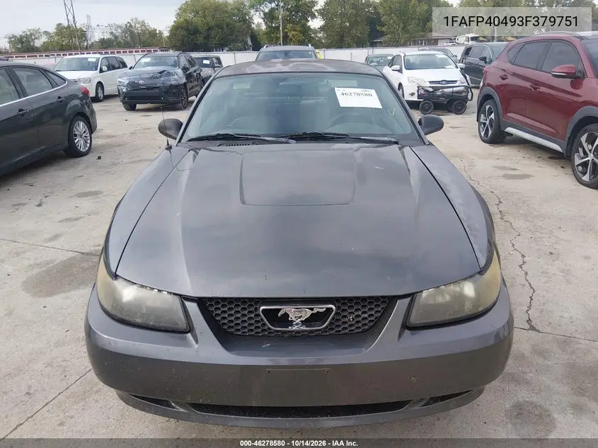 2003 FORD MUSTANG VIN 1FAFP40493F379751 — фото 13