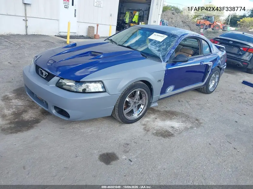 2003 FORD MUSTANG VIN 1FAFP42X43F338774 — фото 2
