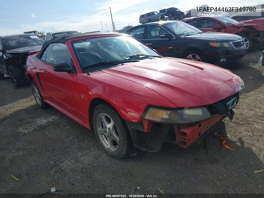 FORD MUSTANG 2003, VIN 1FAFP44463F349780