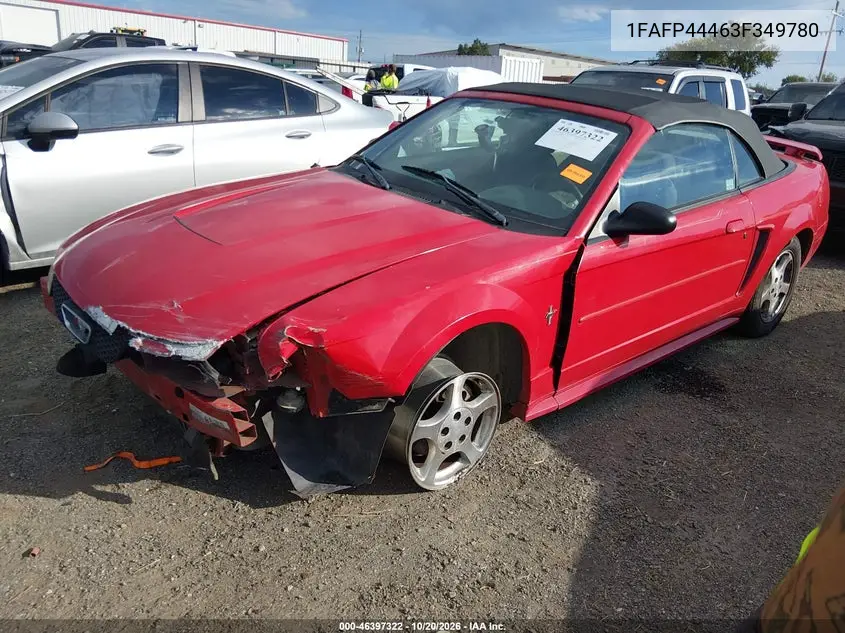 2003 FORD MUSTANG VIN 1FAFP44463F349780 — фото 2