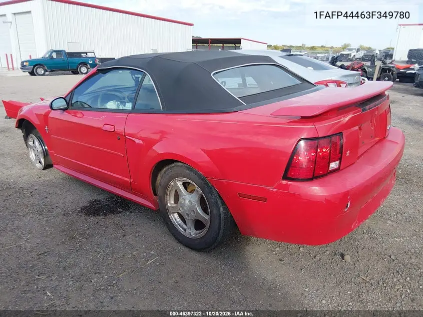 2003 FORD MUSTANG VIN 1FAFP44463F349780 — фото 3