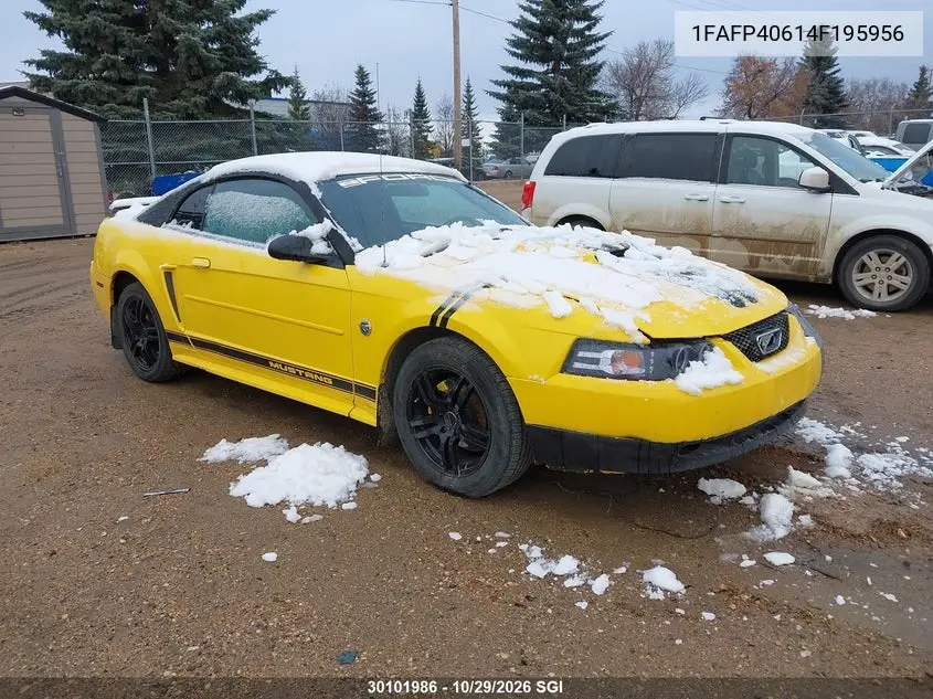 FORD MUSTANG 2004, VIN 1FAFP40614F195956