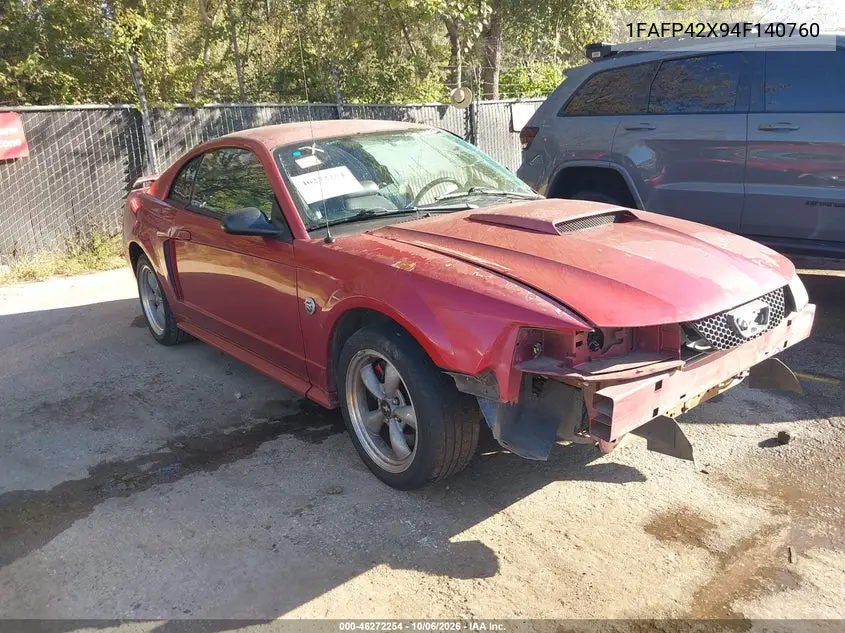 FORD MUSTANG 2004, VIN 1FAFP42X94F140760