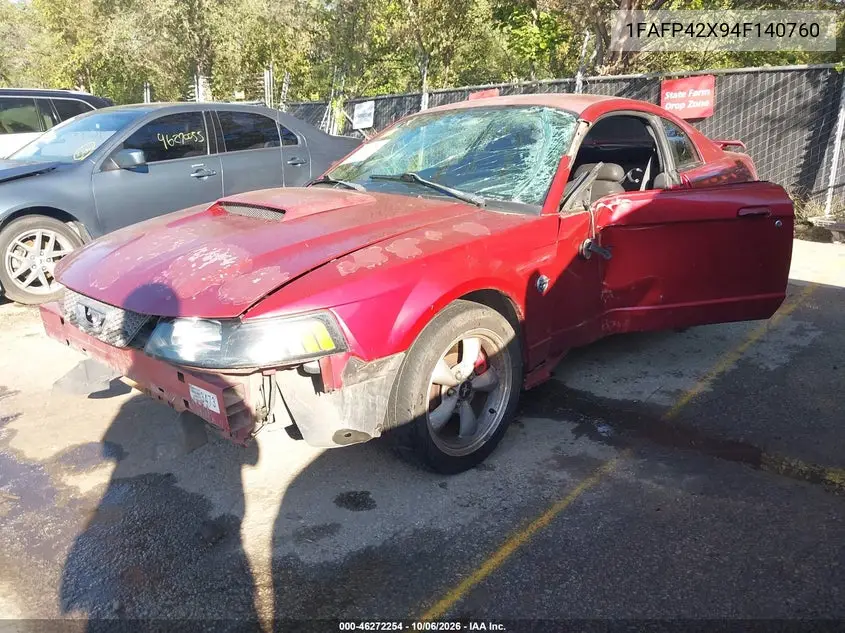 2004 FORD MUSTANG VIN 1FAFP42X94F140760 — фото 2