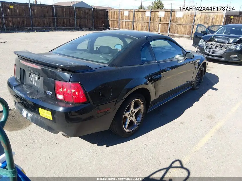 2004 FORD MUSTANG VIN 1FAFP42X44F173794 — фото 4