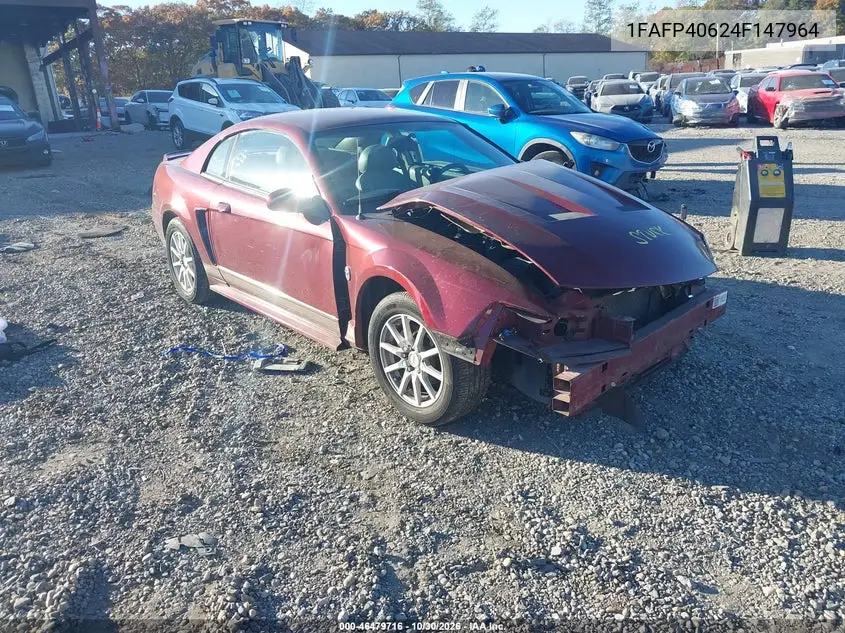 FORD MUSTANG 2004, VIN 1FAFP40624F147964