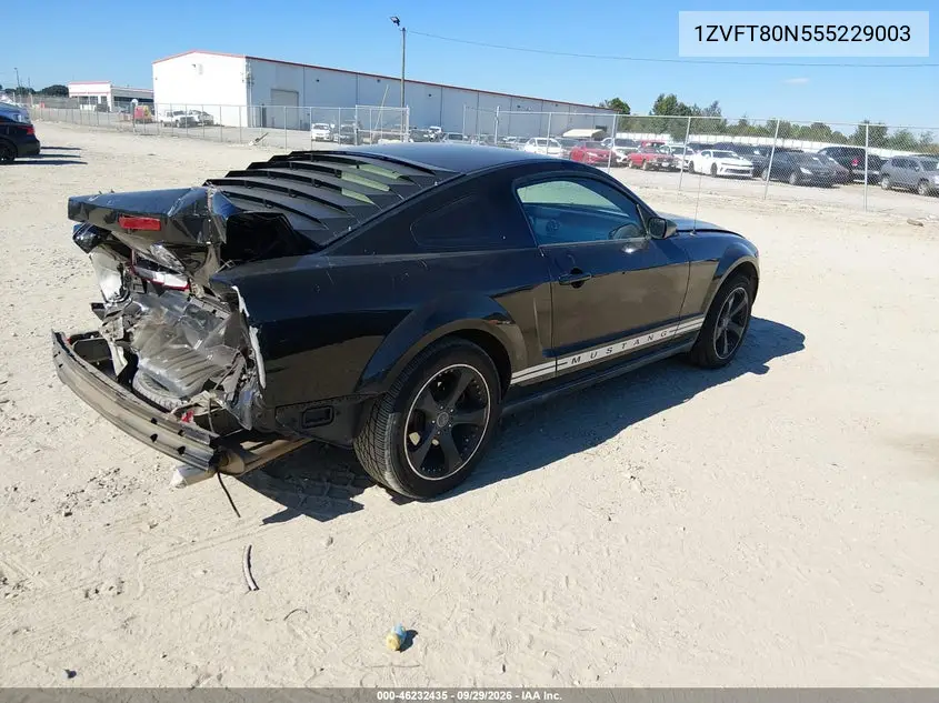 2005 FORD MUSTANG VIN 1ZVFT80N555229003 — фото 4