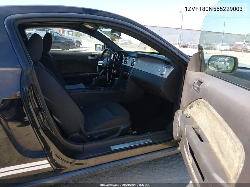2005 FORD MUSTANG VIN 1ZVFT80N555229003 — фото 5