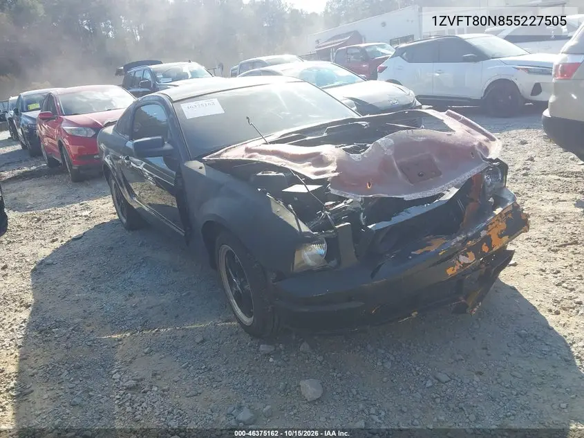 FORD MUSTANG 2005, VIN 1ZVFT80N855227505