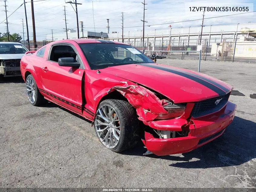 FORD MUSTANG 2005, VIN 1ZVFT80NX55165055