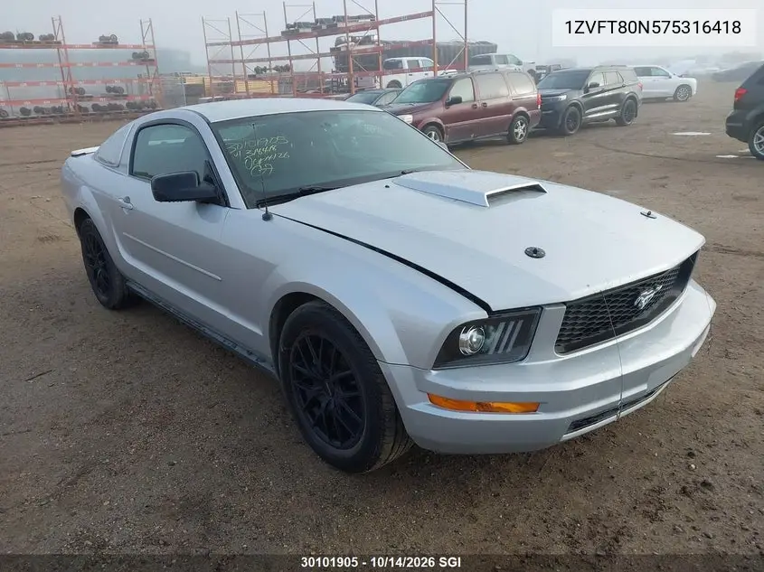 FORD MUSTANG 2007, VIN 1ZVFT80N575316418