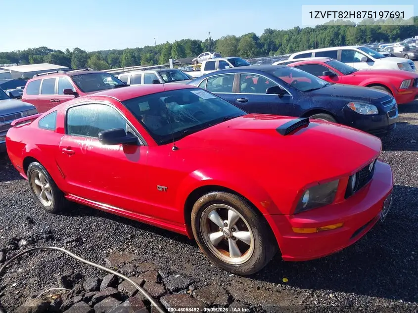 FORD MUSTANG 2007, VIN 1ZVFT82H875197691