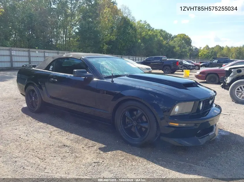 FORD MUSTANG 2007, VIN 1ZVHT85H575255034