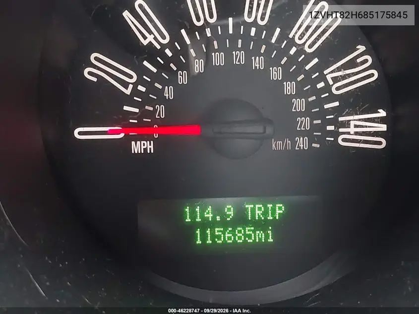 2008 FORD MUSTANG VIN 1ZVHT82H685175845 — фото 15