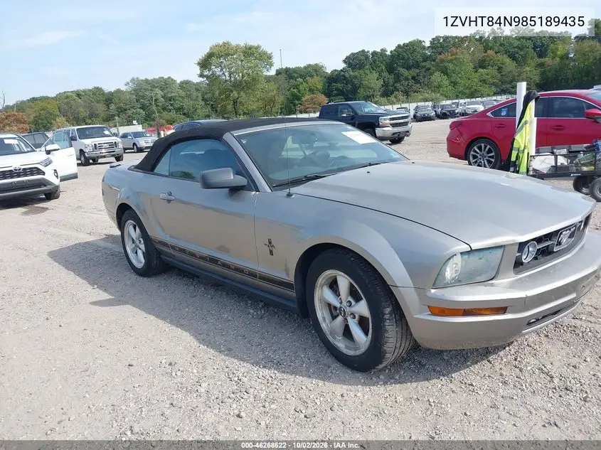 FORD MUSTANG 2008, VIN 1ZVHT84N985189435