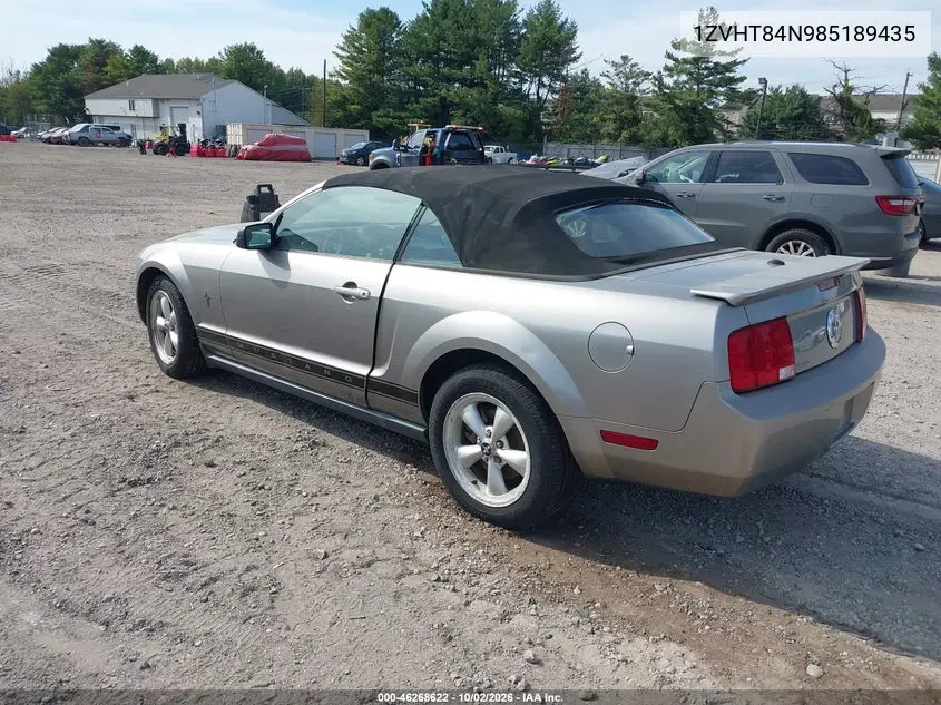 2008 FORD MUSTANG VIN 1ZVHT84N985189435 — фото 3