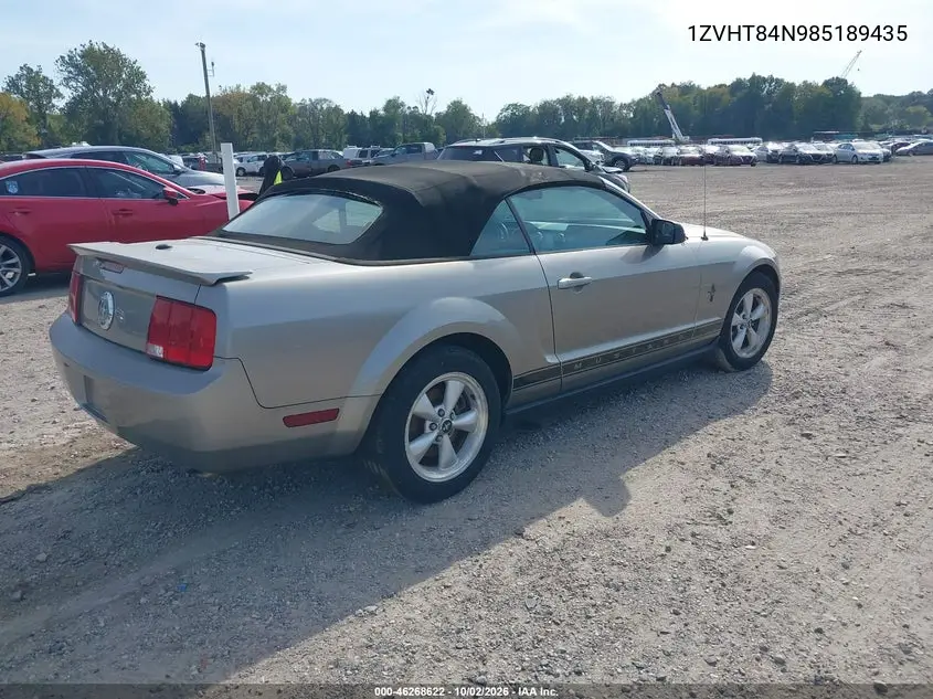 2008 FORD MUSTANG VIN 1ZVHT84N985189435 — фото 4