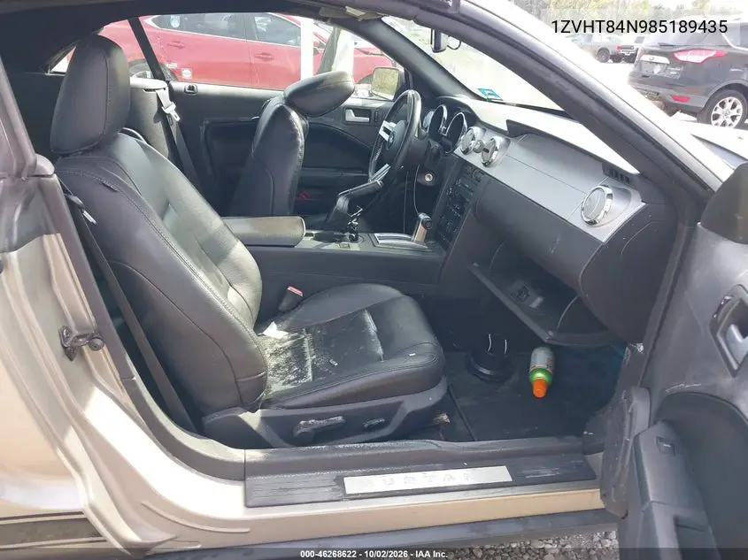 2008 FORD MUSTANG VIN 1ZVHT84N985189435 — фото 5