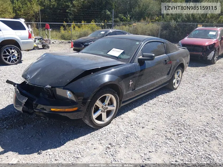 2008 FORD MUSTANG VIN 1ZVHT80N985159115 — фото 2