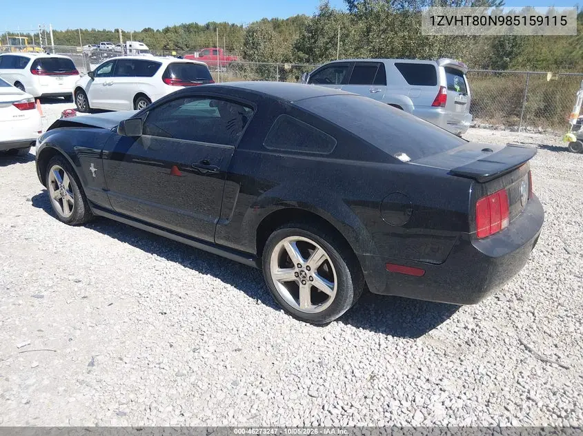 2008 FORD MUSTANG VIN 1ZVHT80N985159115 — фото 3