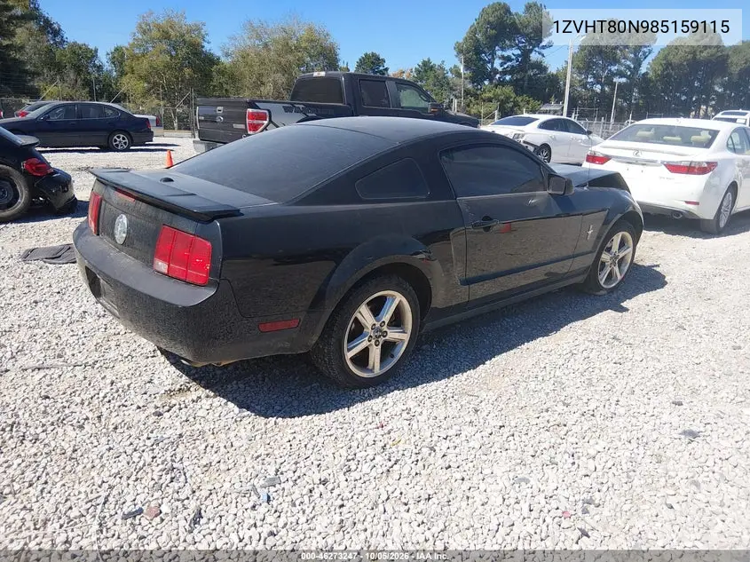 2008 FORD MUSTANG VIN 1ZVHT80N985159115 — фото 4