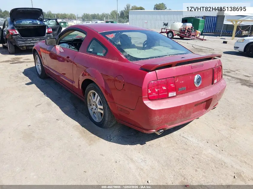 2008 FORD MUSTANG VIN 1ZVHT82H485138695 — фото 3