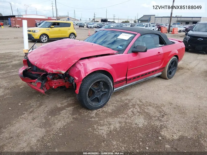 2008 FORD MUSTANG VIN 1ZVHT84NX85188049 — фото 2