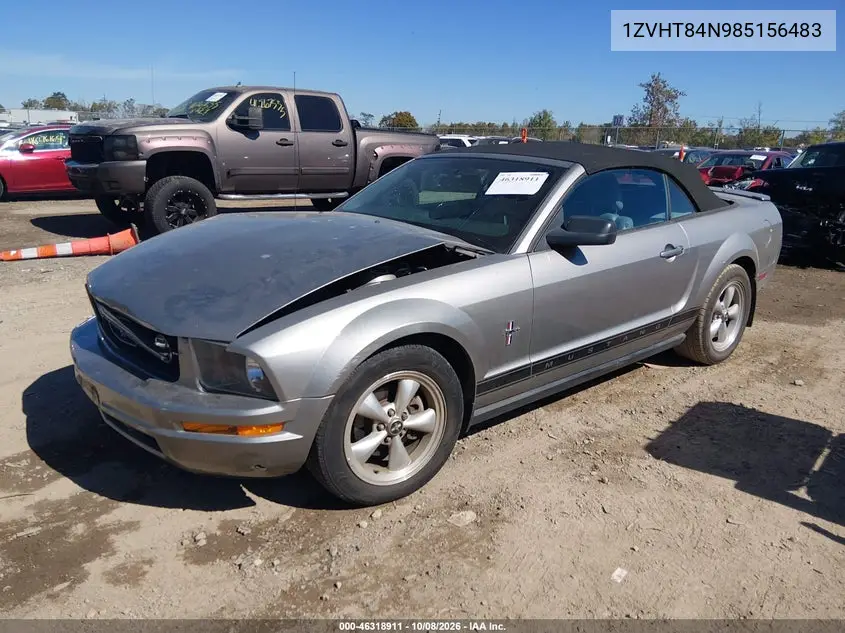 2008 FORD MUSTANG VIN 1ZVHT84N985156483 — фото 2