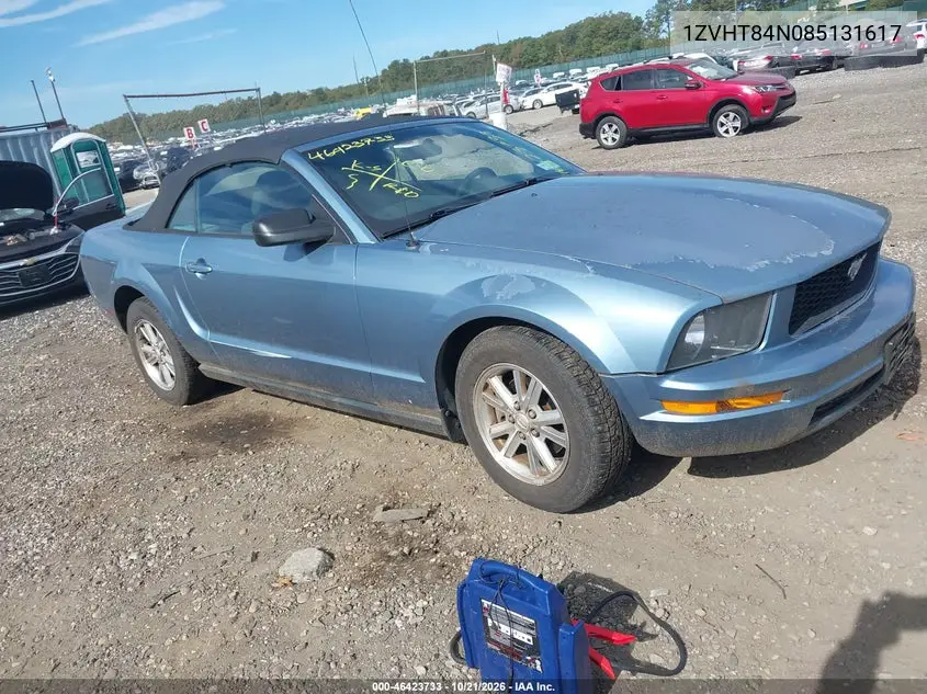 FORD MUSTANG 2008, VIN 1ZVHT84N085131617