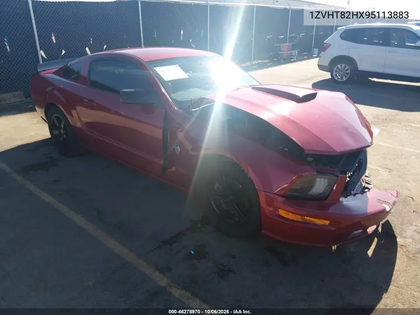FORD MUSTANG 2009, VIN 1ZVHT82HX95113883