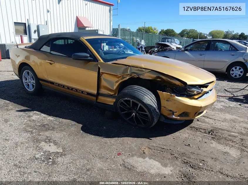 FORD MUSTANG 2010, VIN 1ZVBP8EN7A5167626