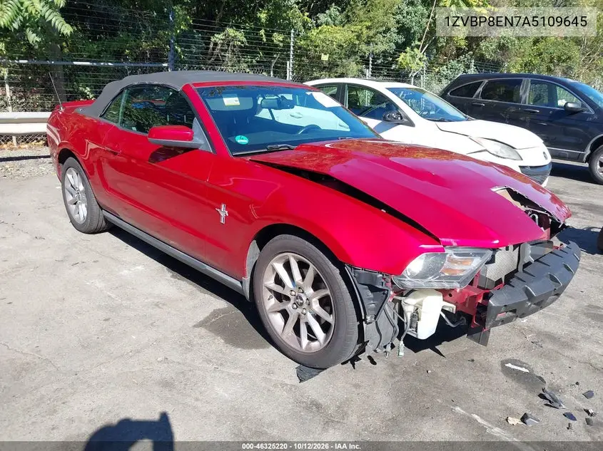 FORD MUSTANG 2010, VIN 1ZVBP8EN7A5109645