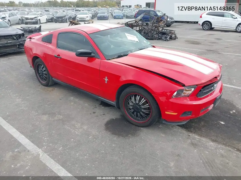 FORD MUSTANG 2010, VIN 1ZVBP8AN1A5148365