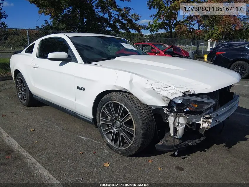FORD MUSTANG 2011, VIN 1ZVBP8CF1B5167117