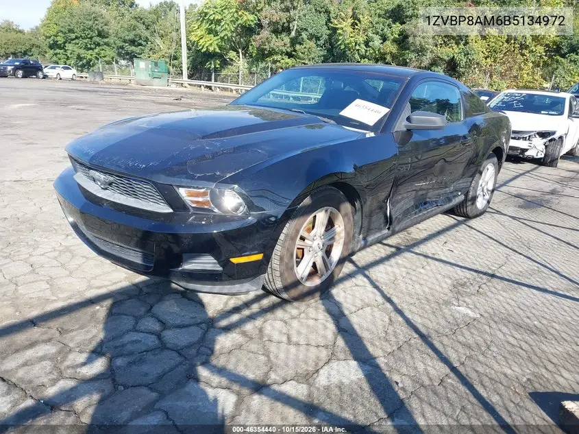 2011 FORD MUSTANG VIN 1ZVBP8AM6B5134972 — фото 2
