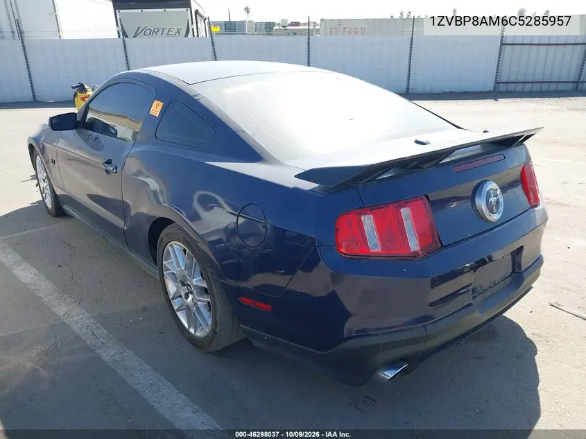 2012 FORD MUSTANG VIN 1ZVBP8AM6C5285957 — фото 3