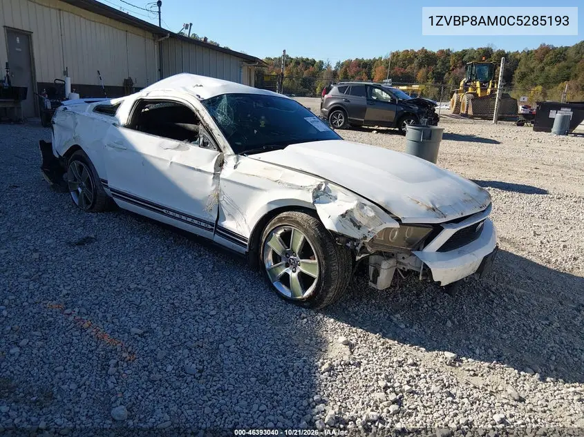 FORD MUSTANG 2012, VIN 1ZVBP8AM0C5285193
