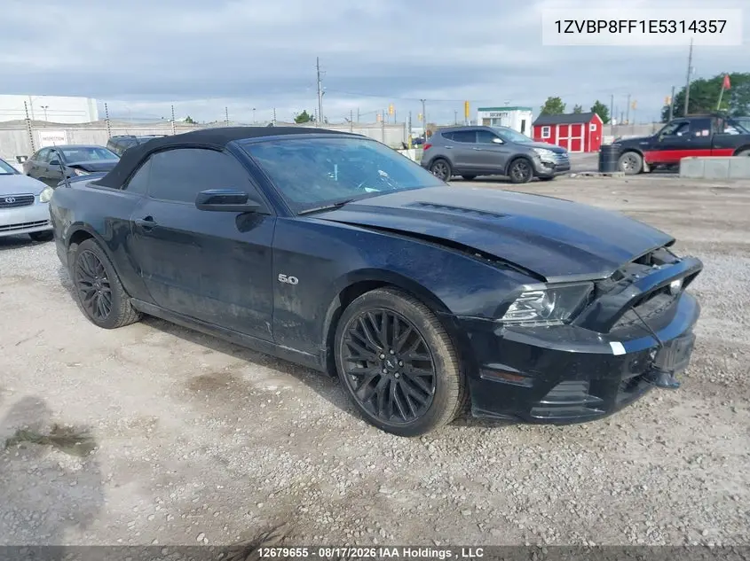 FORD MUSTANG 2014, VIN 1ZVBP8FF1E5314357