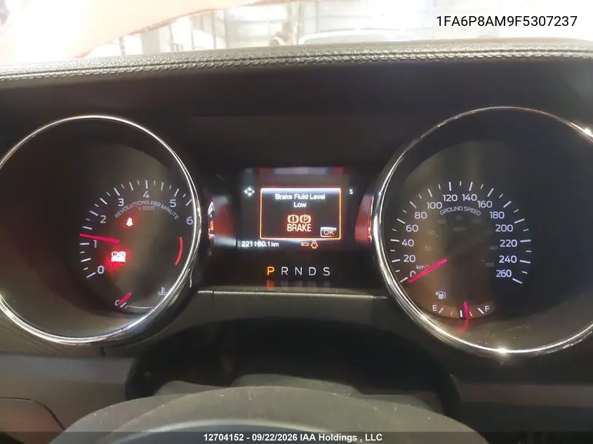 2015 FORD MUSTANG VIN 1FA6P8AM9F5307237 — фото 7