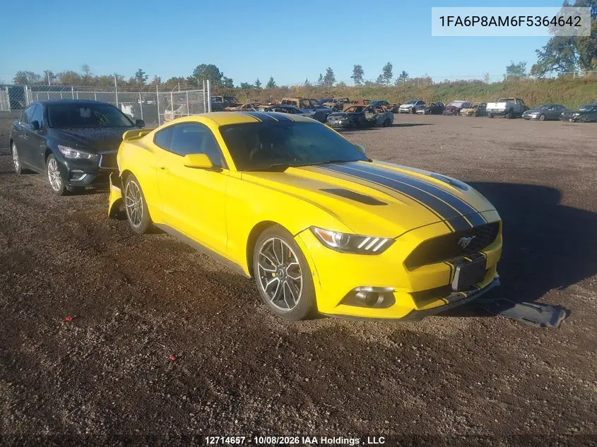 FORD MUSTANG 2015, VIN 1FA6P8AM6F5364642