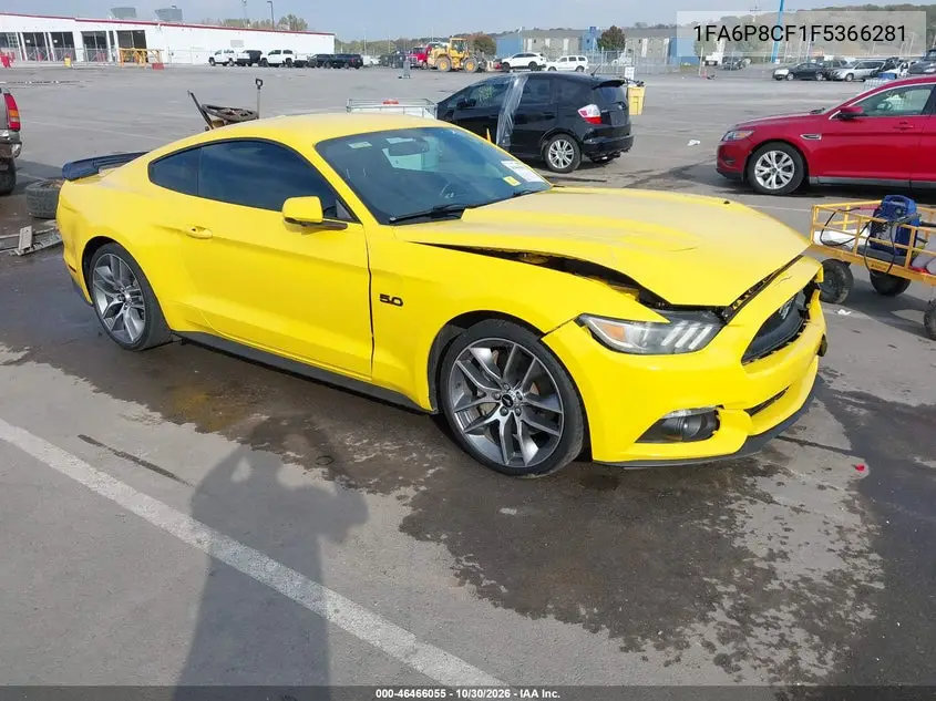 FORD MUSTANG 2015, VIN 1FA6P8CF1F5366281