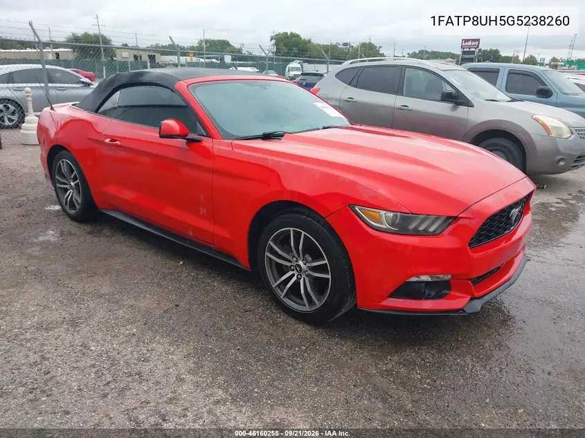 FORD MUSTANG 2016, VIN 1FATP8UH5G5238260