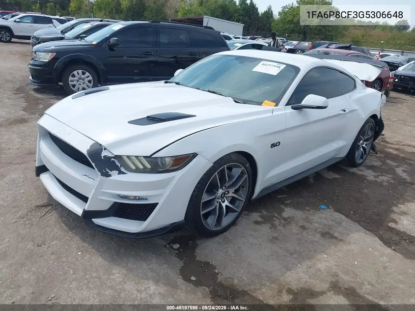 2016 FORD MUSTANG VIN 1FA6P8CF3G5306648 — фото 2