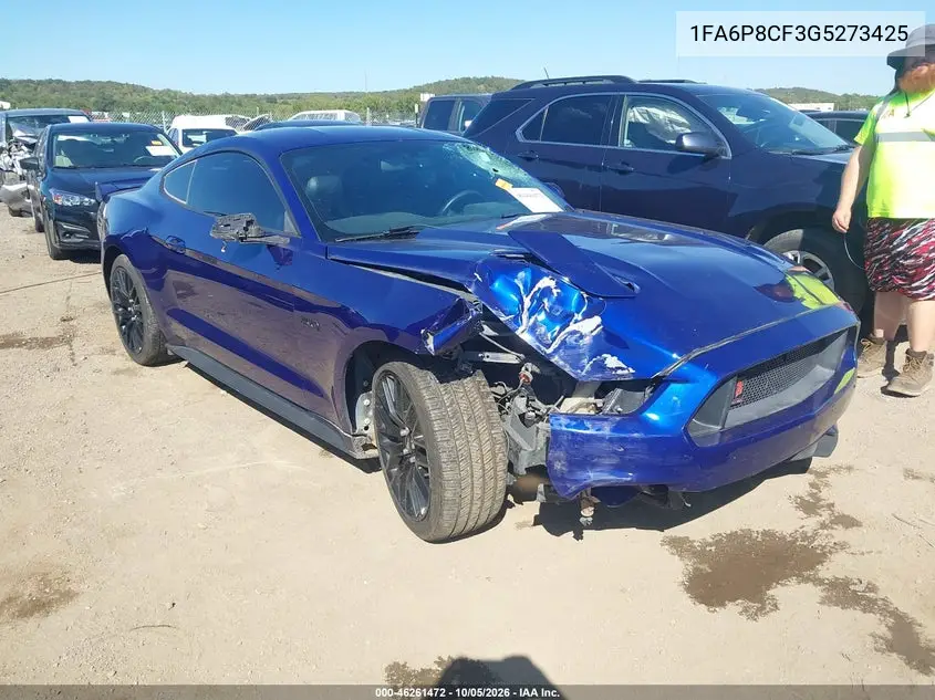 FORD MUSTANG 2016, VIN 1FA6P8CF3G5273425