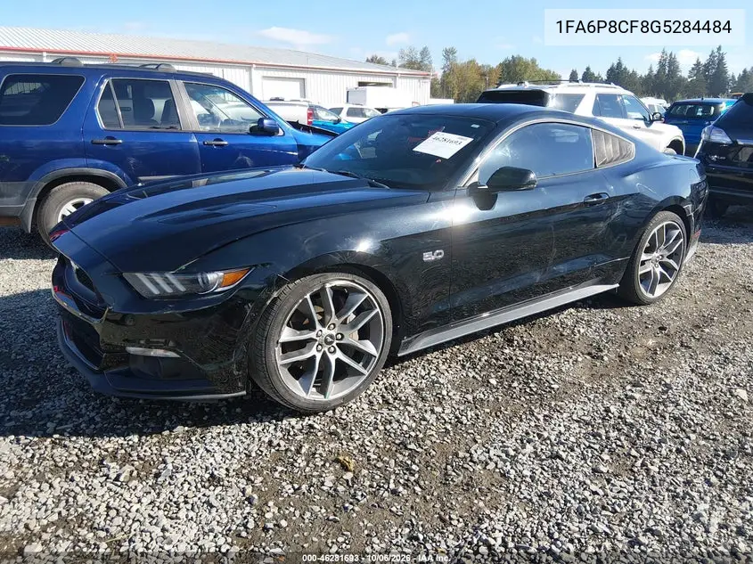 2016 FORD MUSTANG VIN 1FA6P8CF8G5284484 — фото 2