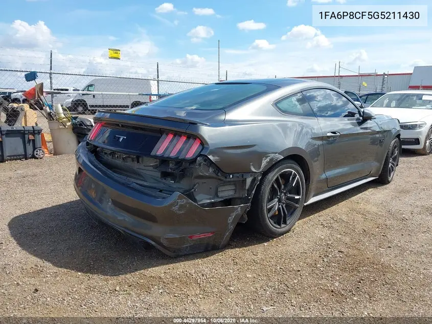 2016 FORD MUSTANG VIN 1FA6P8CF5G5211430 — фото 4