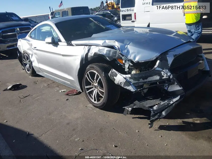 FORD MUSTANG 2016, VIN 1FA6P8TH7G5215433