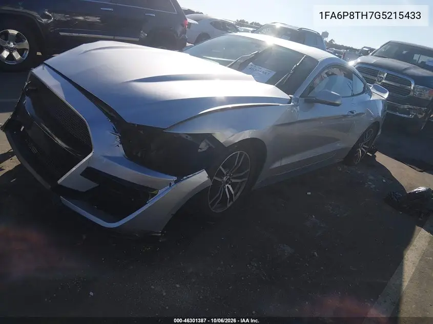 2016 FORD MUSTANG VIN 1FA6P8TH7G5215433 — фото 2